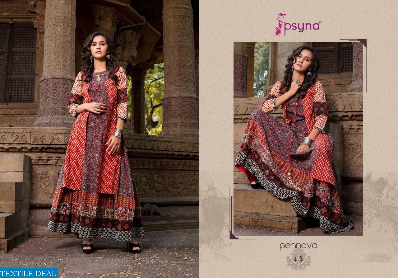 psyna pehnava vol-4 Wholesale Ready made anarkali kurtis